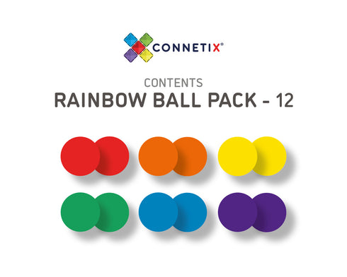 CONNETIX - 12 Piece Rainbow Replacement Ball Pack